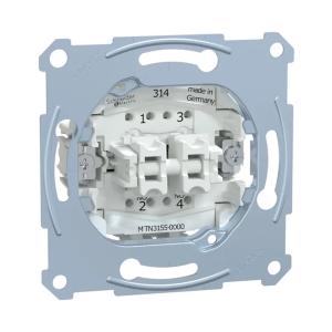 Double Push Button Insert 1Pole Flush-Mounted 10A/AC 250V IP20 Schneider Electric