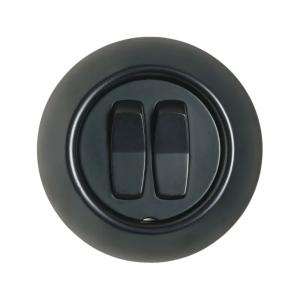 Renova Rocker Switch 1-Pole 2x2-Way 16A 250V IP20 Black Schneider Electric