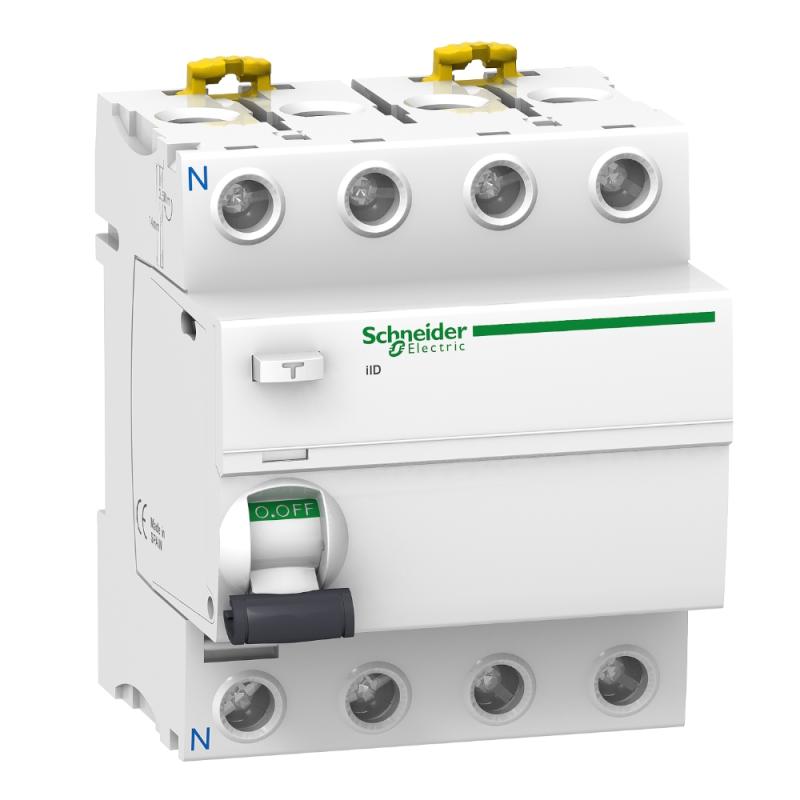 Reststrømsafbryder Acti9 iID 4Polet A-Type 63A 30mA 415V IP20 Schneider Electric