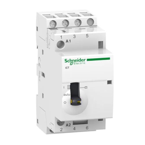 Modulær Kontaktor Acti9 iCT 3Polet 25A 5700W 220-240V IP20 Hvid Schneider Electric