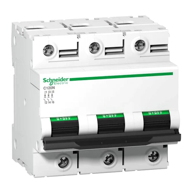Miniature Circuit Breaker Acti9 C120N 3Polet C-Curve 100A 400V IP20 Schneider Electric