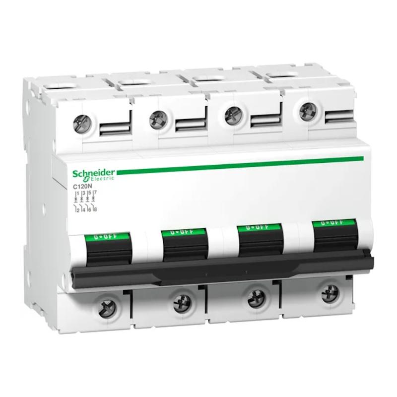 Miniature Circuit Breaker Acti9 C120N 4Polet D-Kurve 100A 400V IP20 Schneider Electric