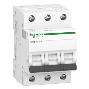Miniature Afbryderr Acti9 K60N 3Polet C-Curve 16A 400V IP20 Schneider Electric