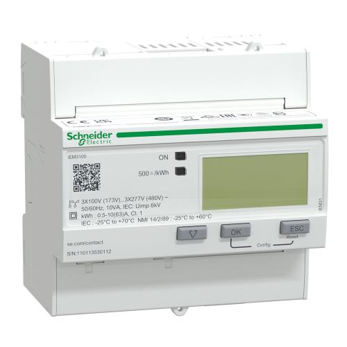 Energimåler iEM3000 63A 173-480V IP20 Schneider Electric