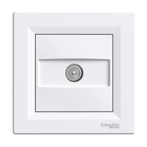 Asfora TV-Uttag Slutar 5-862MHz IP20 Vit Schneider Electric
