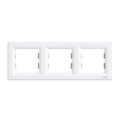 Asfora Ram Horisontell 3-Gäng IP20 Vit Schneider Electric