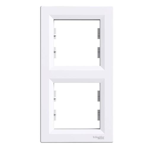 Asfora Lodret Ramme 2-Bande IP20 Hvid Schneider Electric