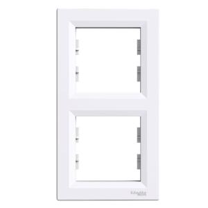 Asfora Vertikal Ram 2-Gäng IP20 Vit Schneider Electric