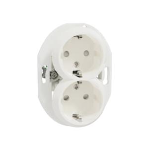 Stikkontakt Renova 2Polet+J 16A 250V IP20 Hvid Schneider Electric