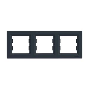 Asfora Horisontell 3-Gängs Ram IP20 Antracit Schneider Electric
