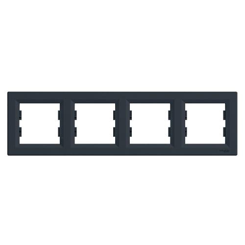 Asfora Horisontell Ram 4-Gäng IP20 Antracit Schneider Electric