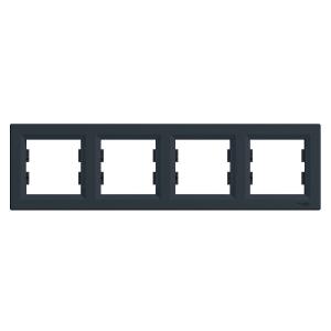 Asfora Horizontal Frame 4-Gang IP20 Anthracite Schneider Electric