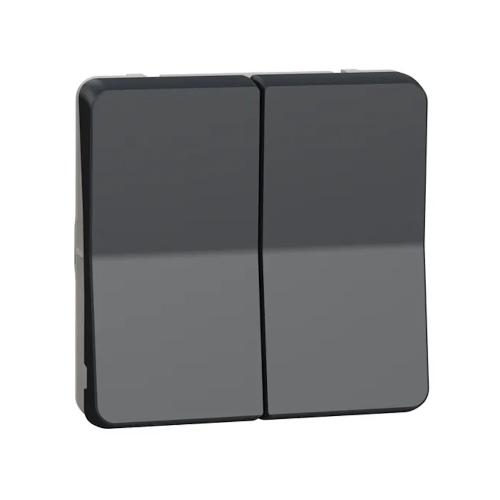 Mureva Styl Trykknap Dobbelt 10A 250V IP55 Grå Schneider Electric