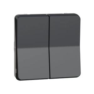 Mureva Styl Trykknap Dobbelt 10A 250V IP55 Grå Schneider Electric