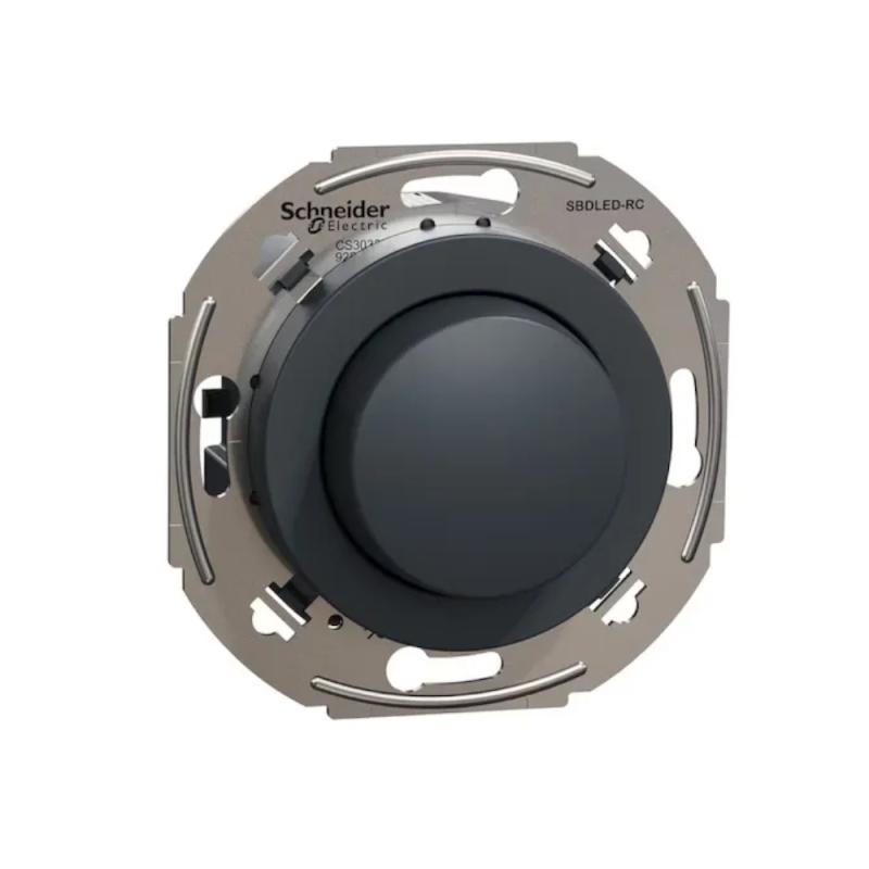 Renova LED Roterende Lysdæmper RC 10A 370W/VA 230VAC IP20 Sort Schneider Electric