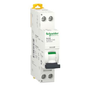 Miniatyrbrytare Acti9 iC40N 1Pol+N C-Kurva 40A 230V IP20 Schneider Electric