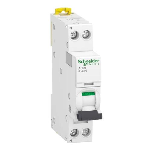 Miniatyrbrytare Acti9 iC40N 1Pol+N 20A 230V IP20 Schneider Electric