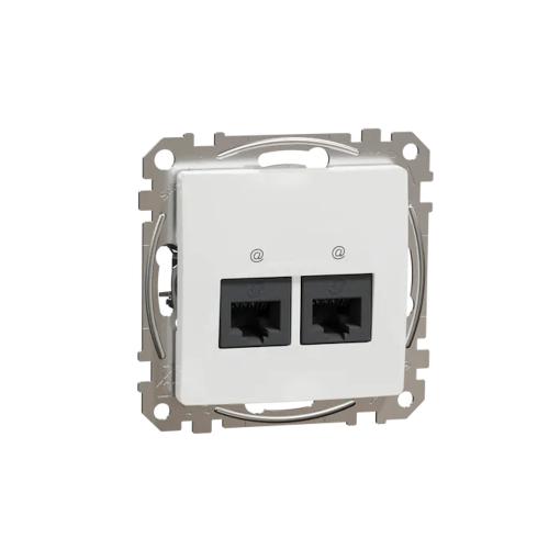 Sedna Design Dobbelt Dataudtag CAT UTP RJ45 IP20 Hvid Schneider Electric