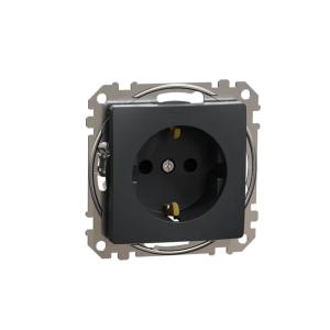 Sedna Design And Elements Socket Outlet 2Poles+E 16A 3680W 250V IP20 Anthracite Schneider Electric