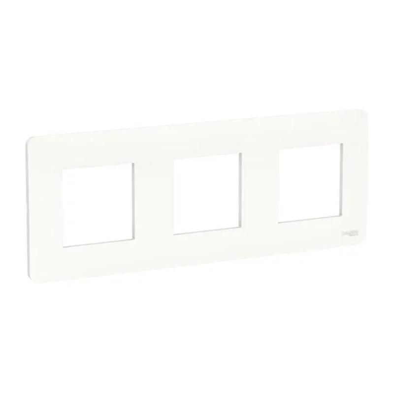 New Unica Täckram 3 Gangs 3 x 2 Moduler IP21 Vit 5stk Schneider Electric