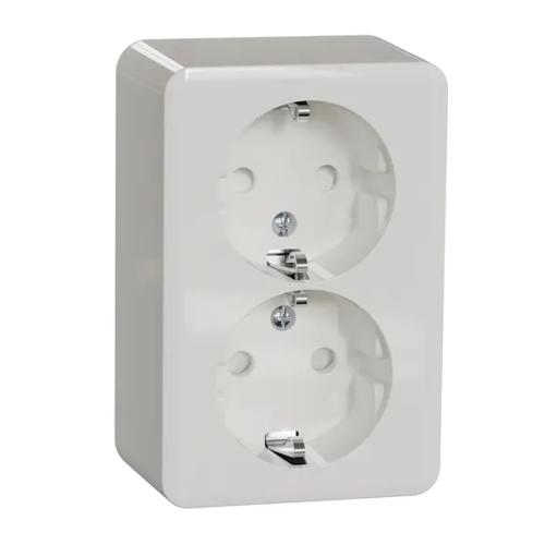 Vægstikkontakt 2-Vejs 16A 250V IP21 Hvid Schneider Electric