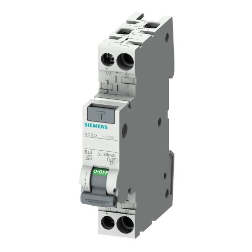 RCBO Kompakt 1Pol+N B-Kurve A-Type 13A 30mA 230V IP20 Siemens