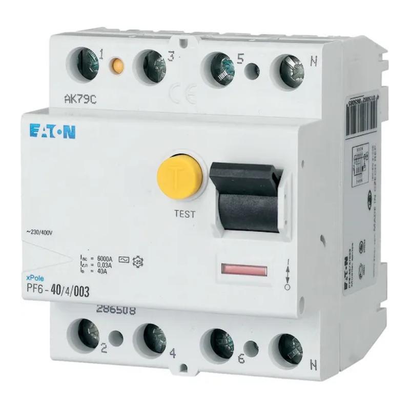 Reststrømsafbryder 4Polet A-Type 63A 400V 30mA Eaton