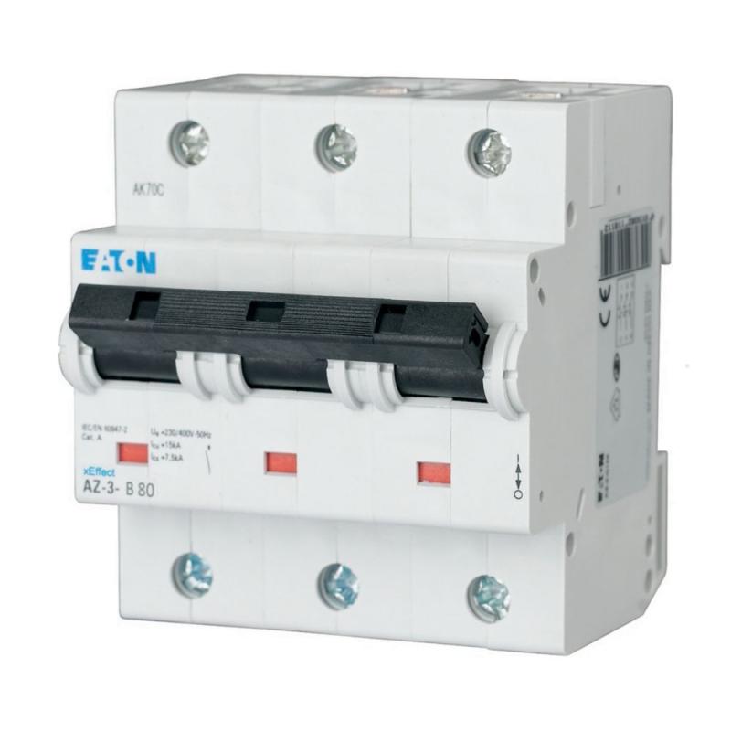 Miniature Afbryder 3Poler B-Kurva 80A 20kA 400V IP20 Eaton