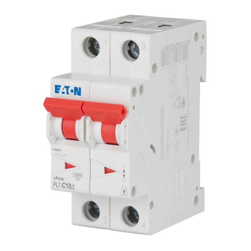Miniature Afbryder 2Polet C-Kurve 10A 10kA 400V IP20 Eaton