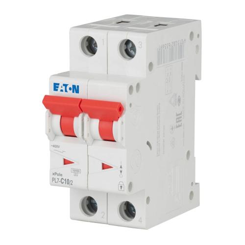 Miniature Afbryder 2Polet C-Kurve 10A 10kA 400V IP20 Eaton