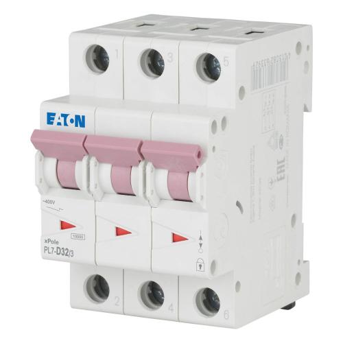 Miniature Afbryder 3Polet D-Kurve 32A 10kA 400V IP20 Eaton