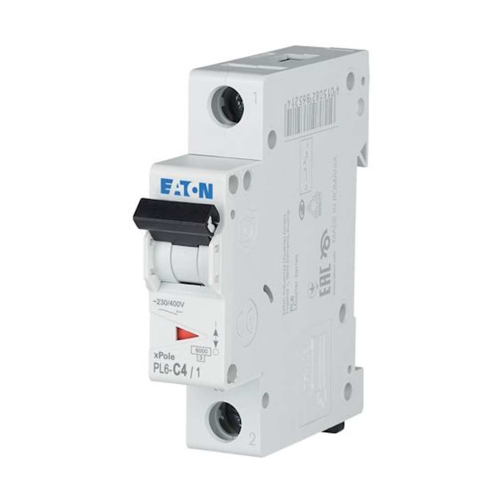 Miniature Circuit Breaker 1Pole CCurve 4A 230V IP20 12pcs Eaton
