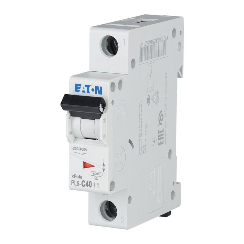 Miniature Afbryder 1Pol C-Kurve 40A 6kA 230V IP20 Eaton