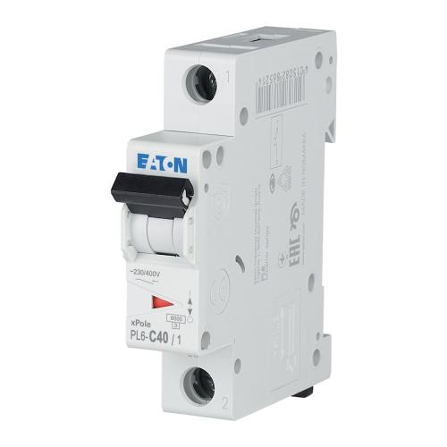 Miniature Afbryder 1Pol C-Kurve 40A 6kA 230V IP20 Eaton