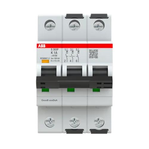 Miniature Afbryder 3Polet K-Kurve 1A 100kA 415V IP20 ABB