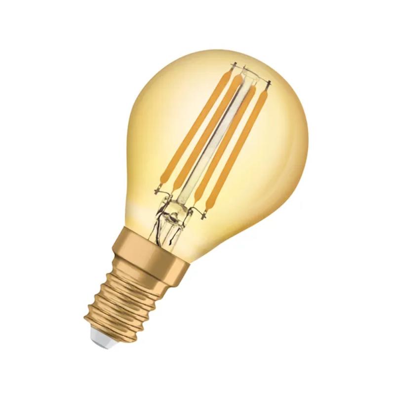 Vintage 1906 LED Classic P 4W 220-240V E14 IP20 824 Guld 10stk Osram