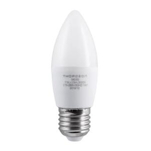 LED Light Bulb 7W 175-265V 3000K 470lm E27 B35 IP20 Warm White 10pcs Thorgeon