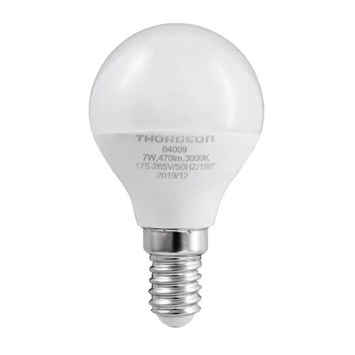 LED Light Bulb 7W 175-265V 3000K 470lm E14 P45 IP20 Warm White 10pcs Thorgeon
