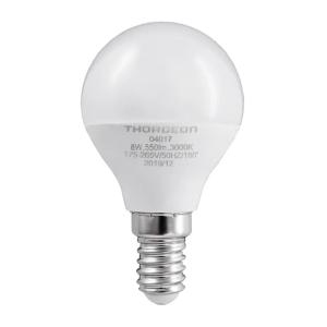 LED Light Bulb 8W 175-265V 3000K 550lm E14 P45 IP20 Warm White 10pcs Thorgeon