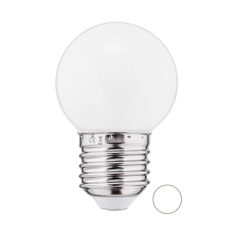 LED-pære 1W 220-240V 6500K 58lm E27 G45 PC Kold Hvid 10stk Thorgeon