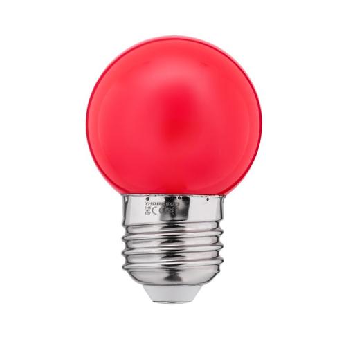 LED Color Bulb 1W 220-240V 10lm E27 G45 PC Red 10pcs Thorgeon