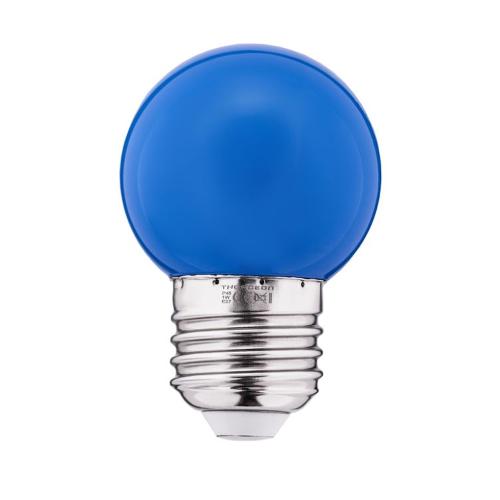 LED Color Bulb 1W 220-240V 10lm E27 G45 PC Blue 10pcs Thorgeon