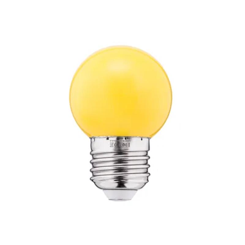 LED Farve Pære 1W 220-240V E27 G45 PC Gul 180° 55lm 10stk Thorgeon