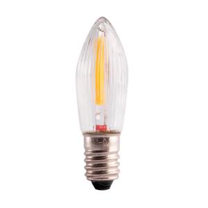 LED Bulb Clear Ribbed 0.2W 8-55V 2100K 12Lm E10 IP20 3pcsx10pack Thorgeon