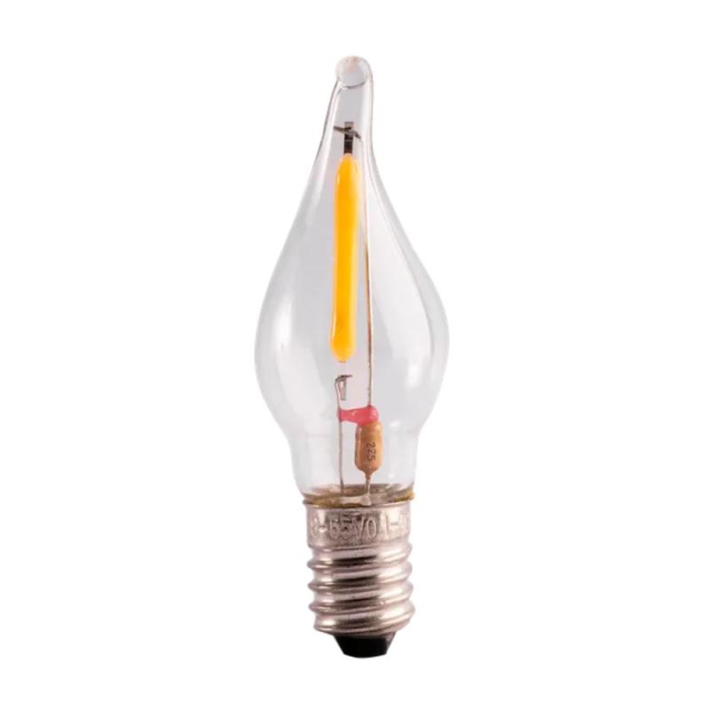 LED Pære Klar Stearinlys 0,2W 8-55V 2100K 12Lm E10 IP20 3stkx10pak Thorgeon
