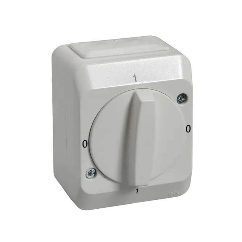 Aqua Stark Drejeafbryder 2Polet 16A 230V IP54 Polarhvid Schneider Electric