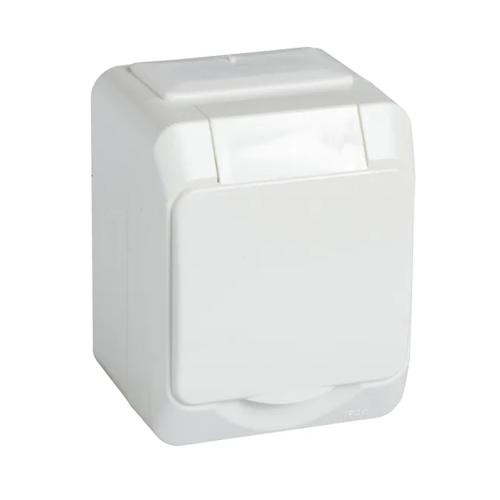 Vægstik Aqua Stark Enkelt 1-Faset 16A 250V IP44 Hvid Schneider Electric