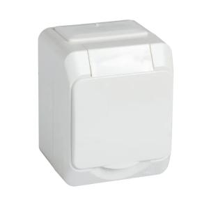 Vægstik Aqua Stark Enkelt 1-Faset 16A 250V IP44 Hvid Schneider Electric