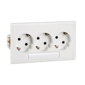 Uttag Thorsman CYB-PS Triple Master 16A 250V IP20 Vit Schneider Electric