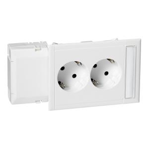 Uttag Thorsman CYB-PS Dubbel Slave Adapter 16A 250V Vit Schneider Electric